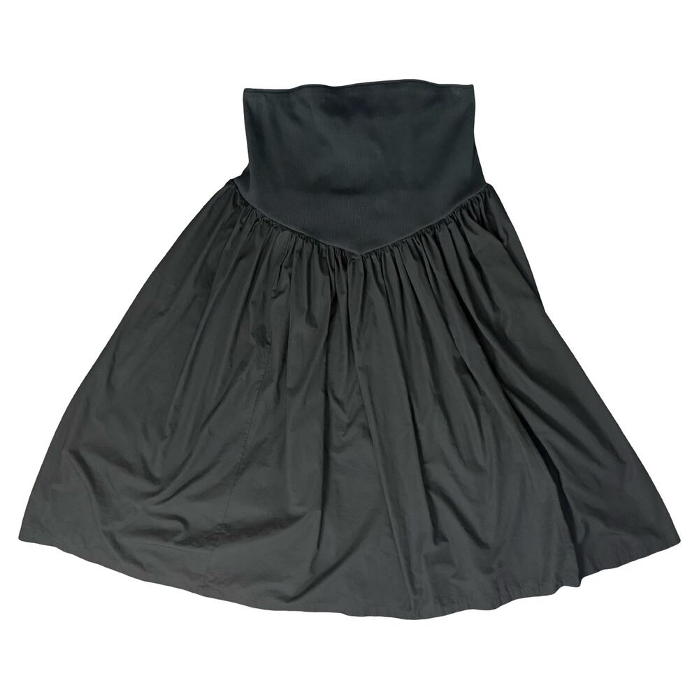 Anthropologie Black Strapless Basque Waist A-Line Midi Dress size 1X NEW Tags - Picture 11 of 12